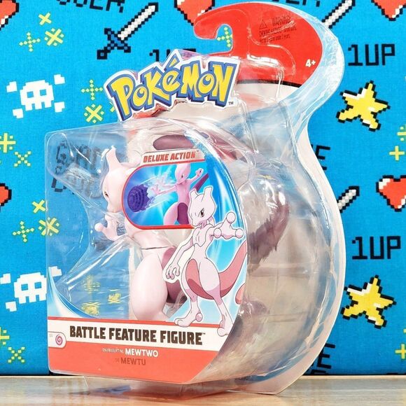 Jazwares Pokemon S3 Battle Feature Figure Mewtwo 4.5" TCG Nintendo Collectible - Picture 6 of 12